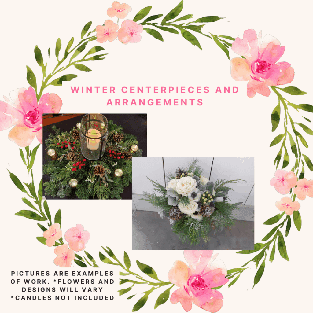Winter Centerpieces and Arrangements