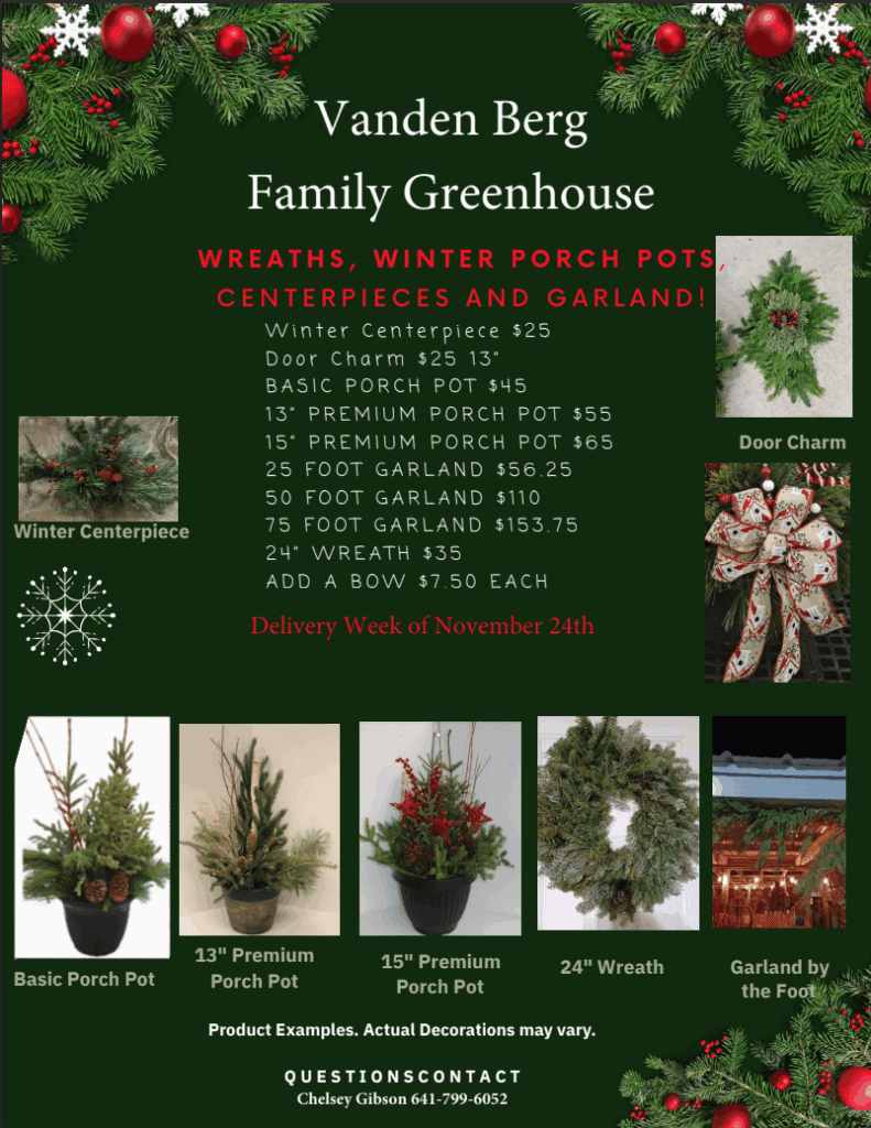 VandenBerg Greenhouse Offer